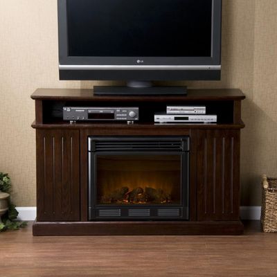Kingsbury Media Espresso Electric Fireplace - Holly and Martin