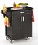 Kitchen Cart - Black Wood Cart with Black Granite Top - Home Styles - 9001-0044