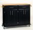 Kitchen Cart - Dolly Madison Black Island Cart - Home Styles - 4528-95