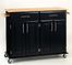 Kitchen Cart - Dolly Madison Black Island Cart - Home Styles - 4528-95