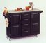 Kitchen Cart in Black with Granite top - 91001043