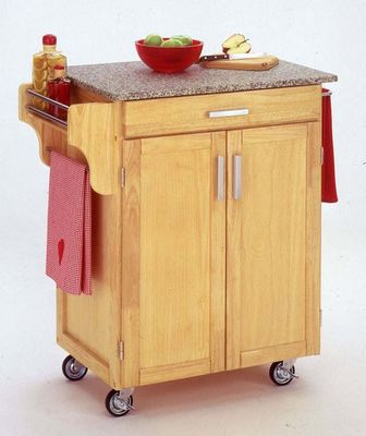 Kitchen Cart in Natural with Granite top - 90010013