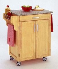 Kitchen Cart in Natural with Granite top - 90010013