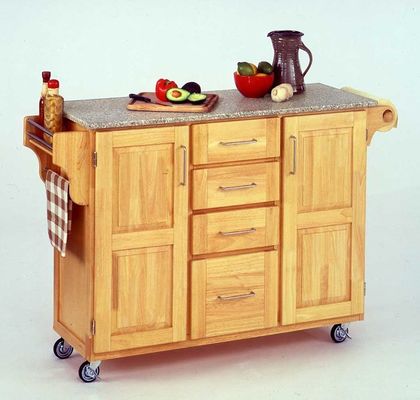 Kitchen Cart in Natural with Granite top - 91001013