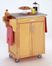 Kitchen Cart in Natural with Stainless Steel top - 90010012