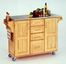 Kitchen Cart in Natural with Stainless Steel top - 91001012