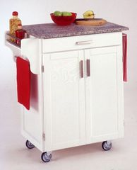 Kitchen Cart in White with Granite top - 90010023