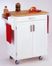 Kitchen Cart in White with Wood top - 90010021