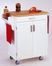 Kitchen Cart in White with Wood top - 90010021