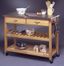 Kitchen Cart with Wood and Stainless Steel Top in Natural Finish - 5217-95