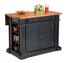 Kitchen Island and Two Stools in Black / Oak - Home Styles - 5003-948