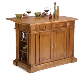 Kitchen Island and Two Stools in Cottage Oak - Home Styles - 5004-948