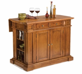 Kitchen Island and Two Stools in Cottage Oak - Home Styles - 5004-948