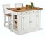 Kitchen Island and Two Stools in White / Oak - Home Styles - 5002-948