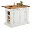Kitchen Island and Two Stools in White / Oak - Home Styles - 5002-948