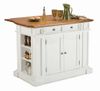 Kitchen Island in White with Oak Top - Home Styles - 5002-94