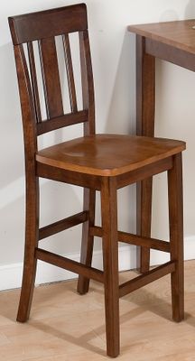 Kura Espresso and Canyon Gold Counter Height Stool - Set of 2 - 875-BS265KD