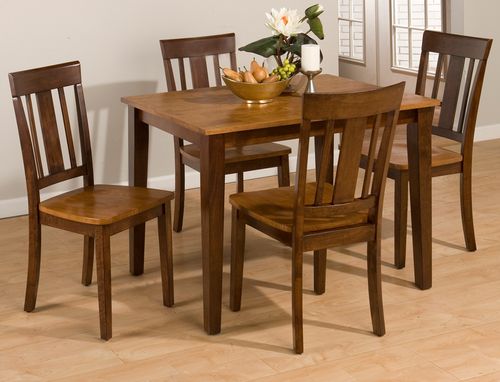 Kura Espresso and Canyon Gold Five Piece Dining Set - 875-40