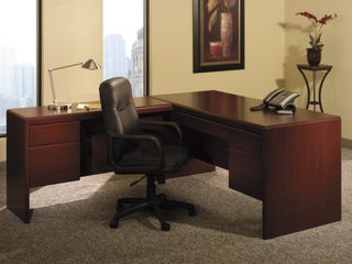L-Shaped Desk - Bush Office Furniture - OFFPKG-28