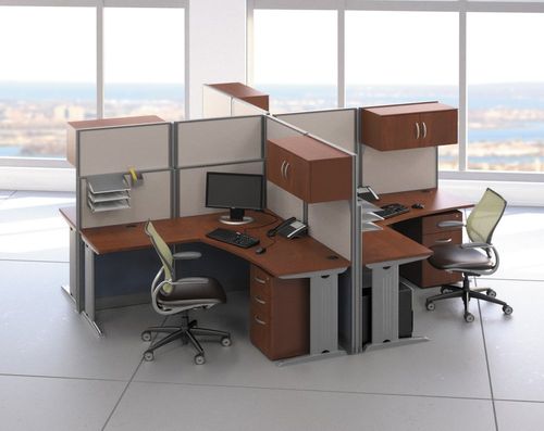 L-Workstation Set 4 - Office-in-an-Hour Collection - Bush Office Furniture - OIAH-SET-9