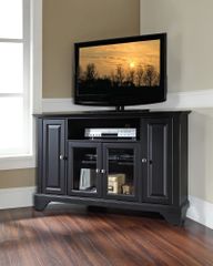 LaFayette 48" Corner TV Stand in Black - CROSLEY-KF10006BBK