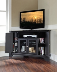 LaFayette 48" Corner TV Stand in Black - CROSLEY-KF10006BBK