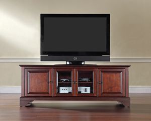 LaFayette 60" Low ProfileTV Stand in Vintage Mahogany - CROSLEY-KF10005BMA