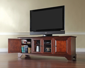 LaFayette 60" Low ProfileTV Stand in Vintage Mahogany - CROSLEY-KF10005BMA