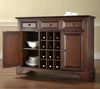 LaFayette Buffet Server / Sideboard Cabinet with Wine Storage in Vintage Mahogany Finish - Crosley Furniture - KF42001BMA