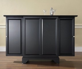 LaFayette Expandable Bar Cabinet in Black Finish - Crosley Furniture - KF40001BBK