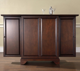 LaFayette Expandable Bar Cabinet in Vintage Mahogany Finish - Crosley Furniture - KF40001BMA