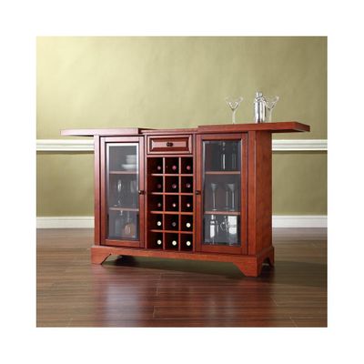 Lafayette Sliding Top Bar Cabinet in Classic Cherry - CROSLEY-KF40002BCH