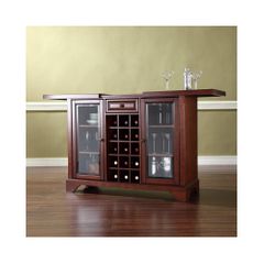 Lafayette Sliding Top Bar Cabinet in Vintage Mahogany - CROSLEY-KF40002BMA