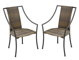 Laguna Dining Arm Chair (Set of 2) in Black / Taupe - Home Styles - 5600-802