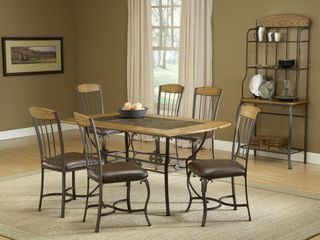 Lakeview 7-Piece Rectangle Dining Set with Wood Chairs in Brown - Hillsdale Furniture - 4264DTBRTCW7