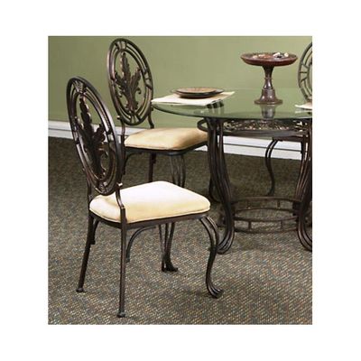 Lanai Side Chair - Set of 2 Black / Gold Hand-Brushed Accents - Largo - LARGO-ST-D188-41