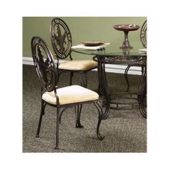 Lanai Side Chair - Set of 2 Black / Gold Hand-Brushed Accents - Largo - LARGO-ST-D188-41