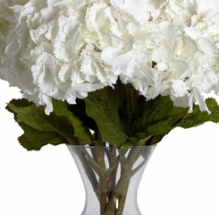 Large Hydrangea with Vase Silk Flower Arrangement - Nearly Natural - 1260