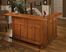 Large Oak Bar with Side Bar - 62576AXOAK