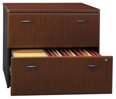 Lateral File Cabinet - Fully Assembled - Series A Hansen Cherry Collection - Bush Office Furniture - WC94454ASU