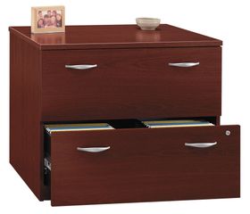 Lateral File Cabinet - Fully Assembled - Series C Mahogany Collection - Bush Office Furniture - WC36754SU