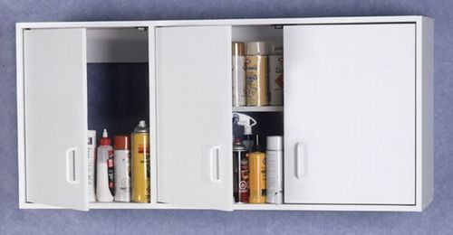 Laundry Storage Cabinet with 3 Doors in White - Ameriwood Industries - P104W