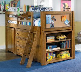 Lea Americana Twin Loft Bed with Chest - 237-964R
