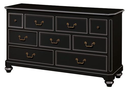 Lea Elite Retreat Black 7 Drawer Dresser - 148-271