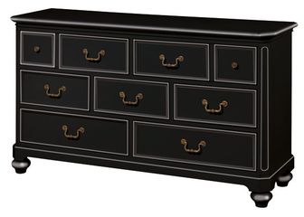 Lea Elite Retreat Black 7 Drawer Dresser - 148-271