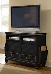 Lea Elite Retreat Black Sliding Door Media Chest with Drawers - 148-110