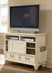 Lea Elite Retreat White Sliding Door Media Chest - 149-110