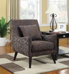 Leaf Pattern Upholstered Accent Chair - 902086