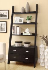 Leaning Ladder Bookshelf with 2 Drawers - 800319