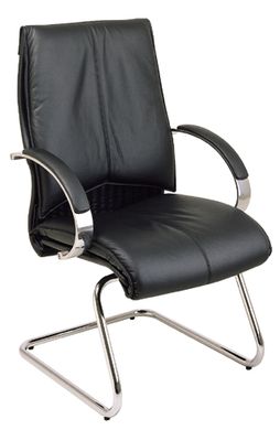 Leather Guest Chair - Office Star - 8205 - Executive Leather Guest Chair